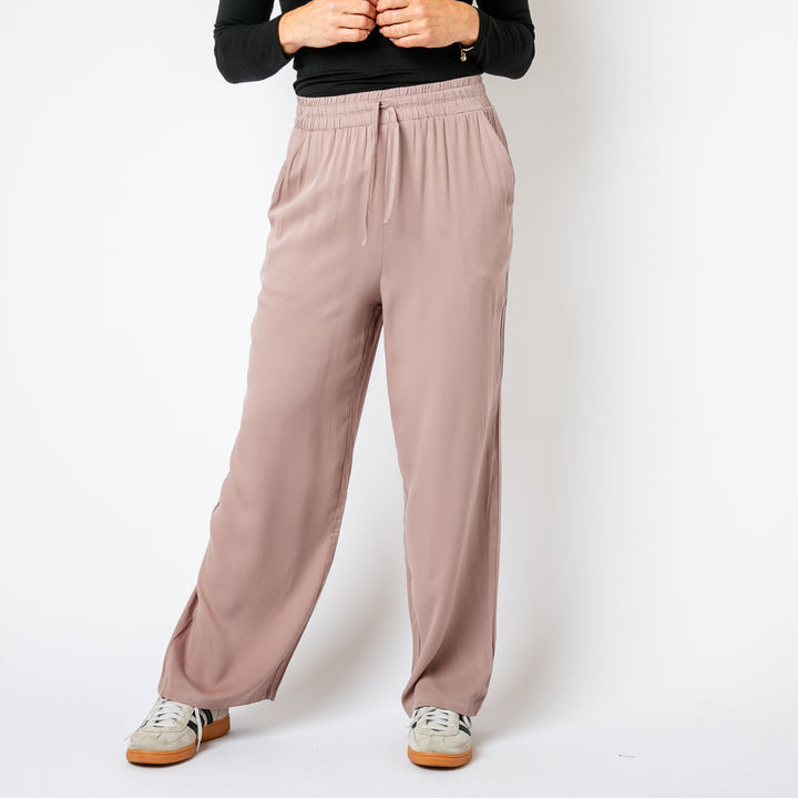Drawstring Wide Leg Trousers