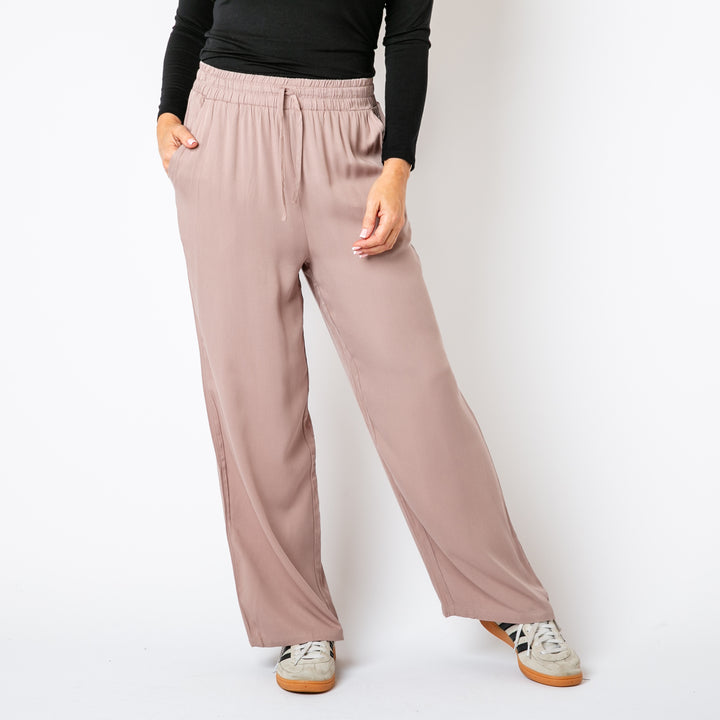 Drawstring Wide Leg Trousers