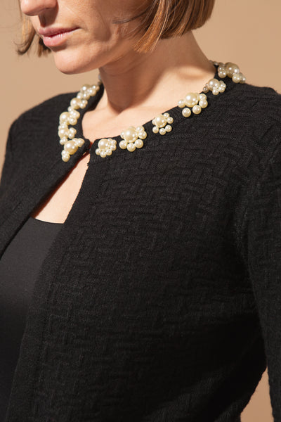 Faux Pearl Detail Cardigan