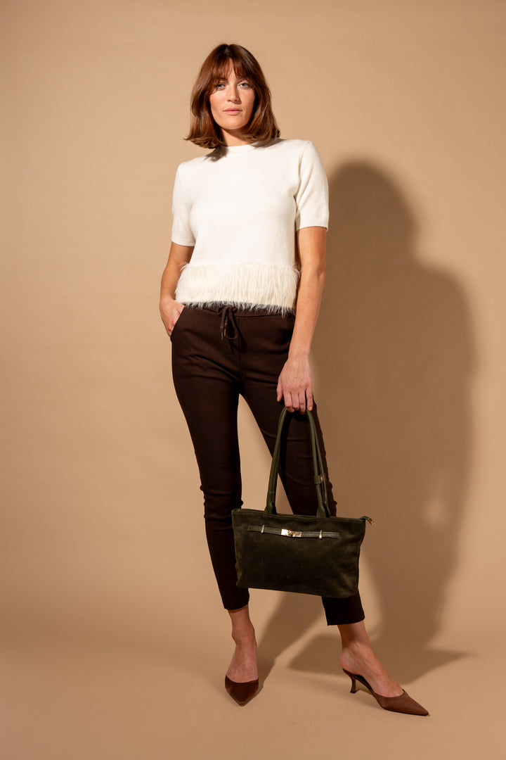 Audley Suede Handbag