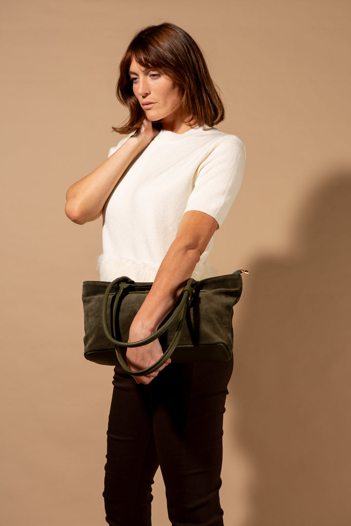Audley Suede Handbag