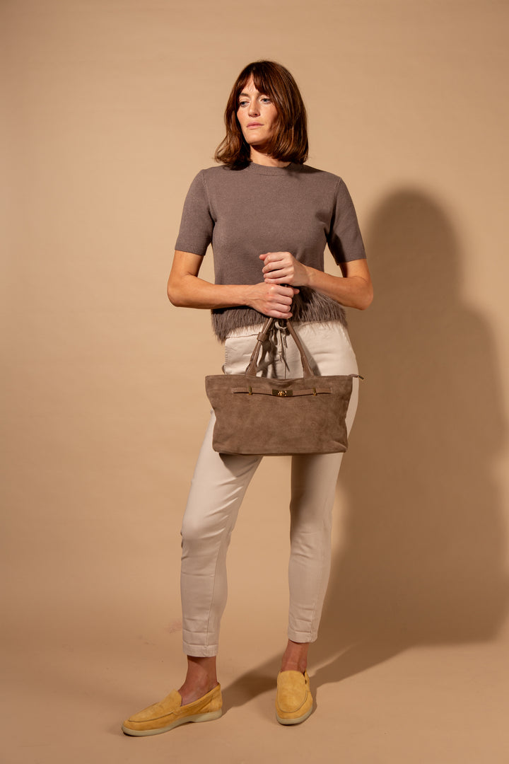 Audley Suede Handbag