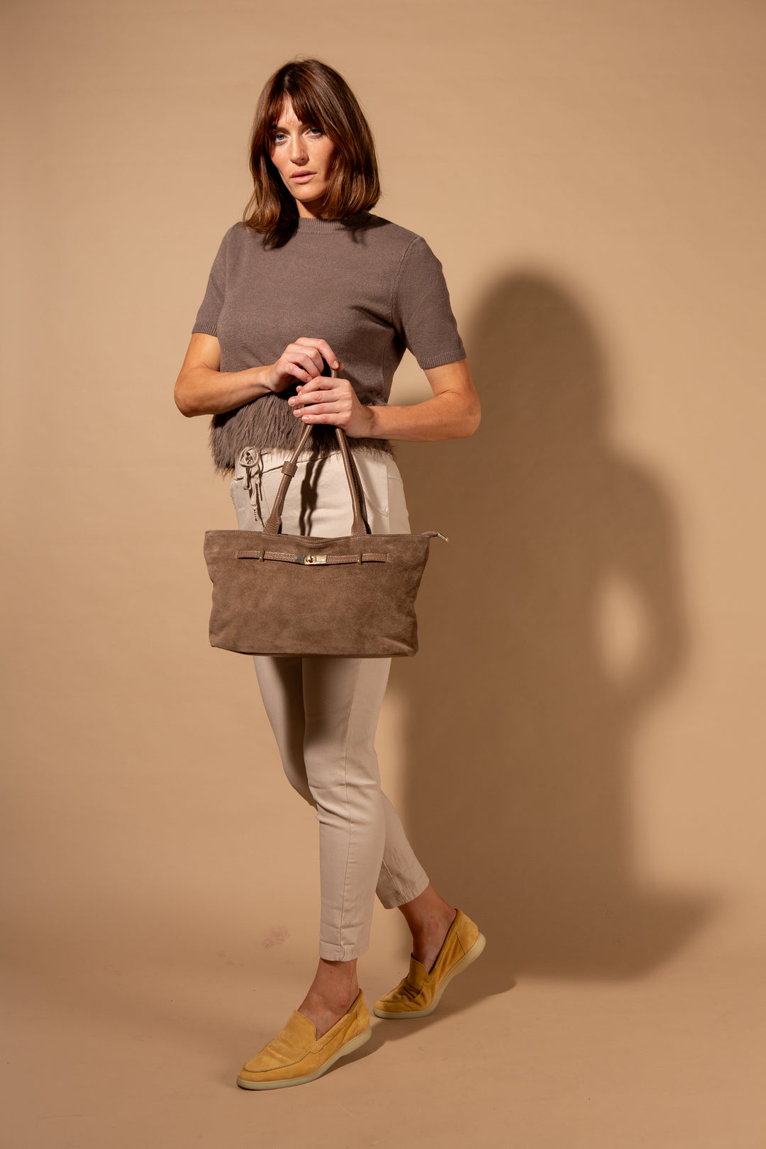 Audley Suede Handbag