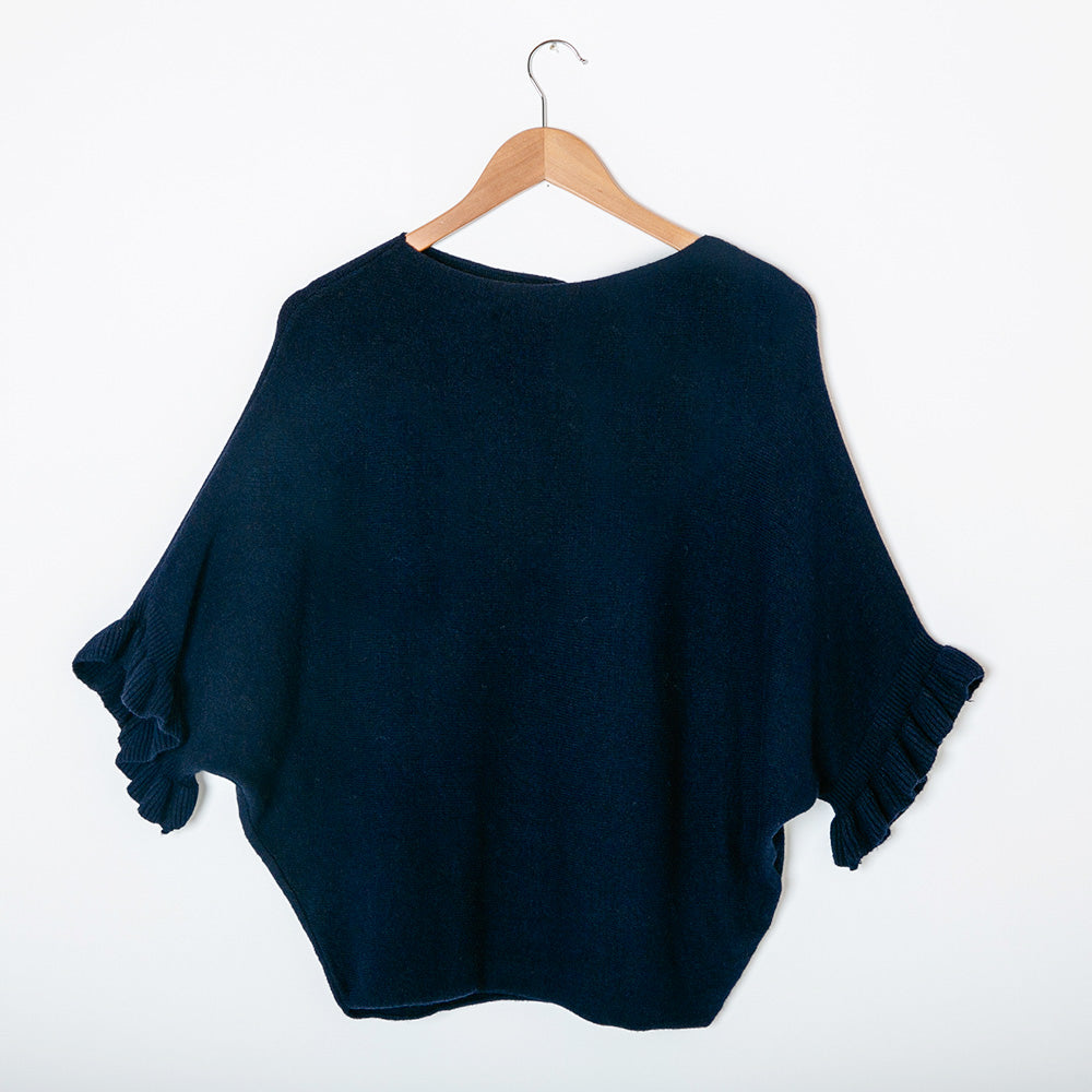 Frill Sleeve Batwing Jumper