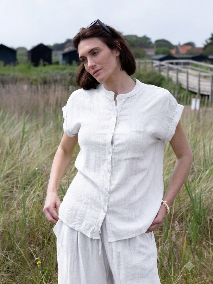 Crinkle Short Sleeve Shirt