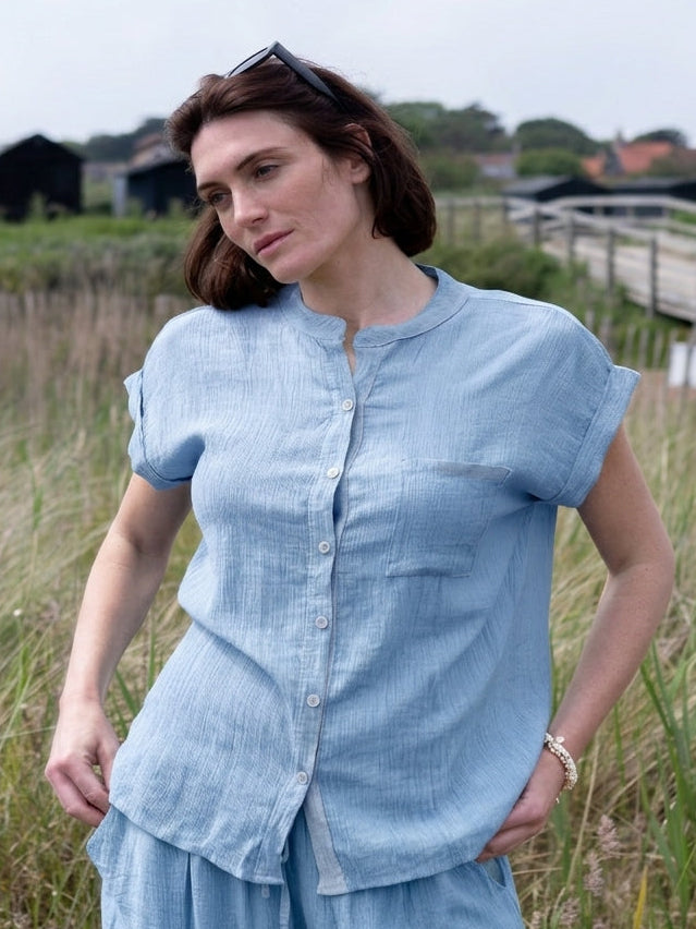 Crinkle Short Sleeve Shirt