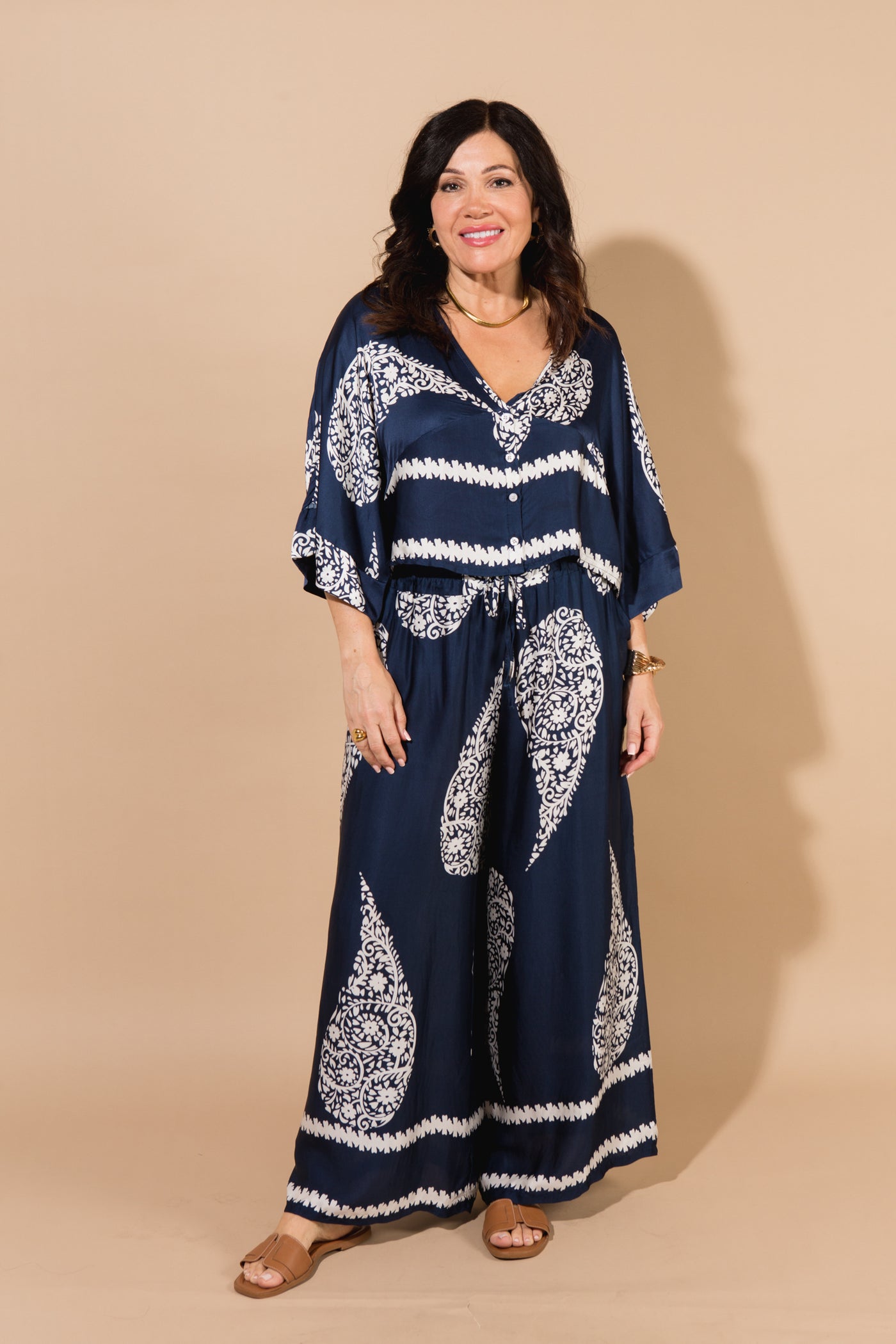 Satin Patterned Trousers