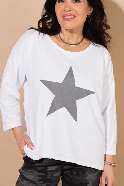3/4 Sleeve Star Sweatshirt