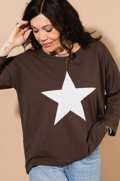 3/4 Sleeve Star Sweatshirt