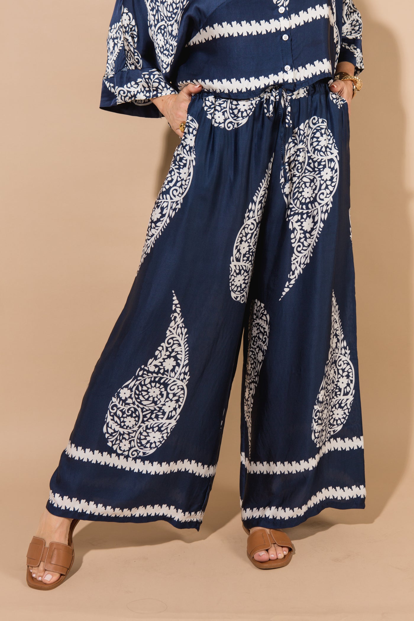 Satin Patterned Trousers