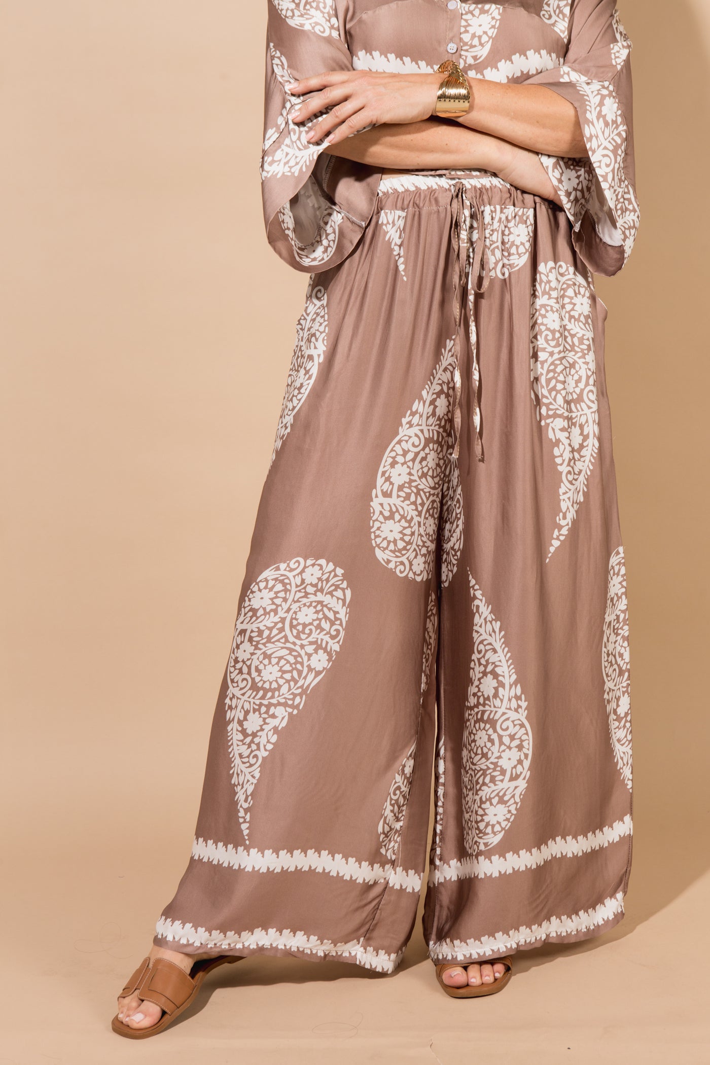 Satin Patterned Trousers