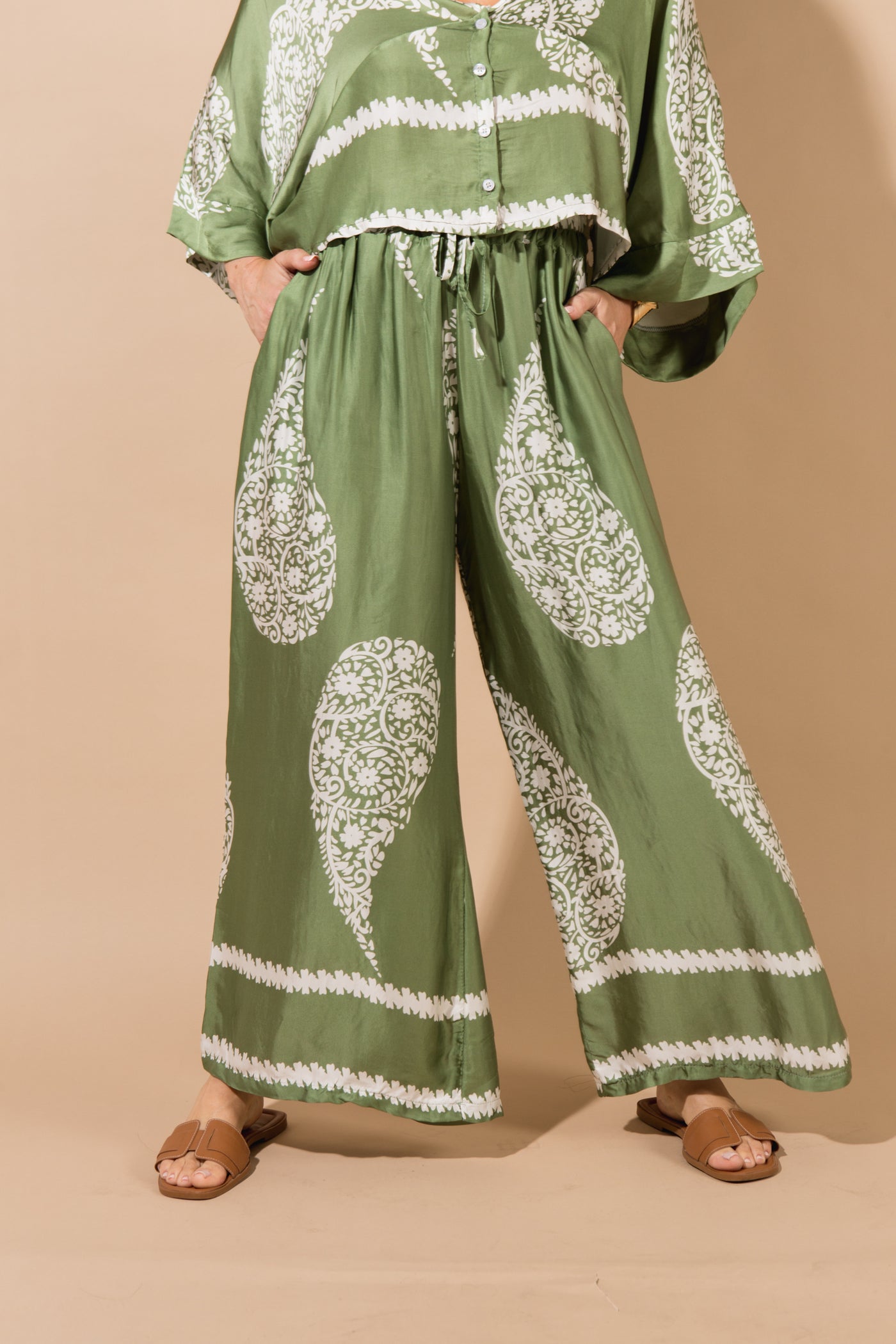 Satin Patterned Trousers