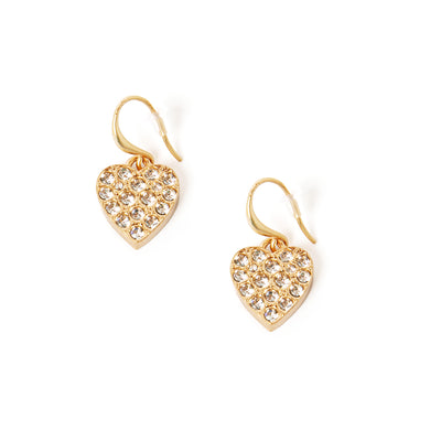 The Gigi Earrings in gold with a hook fastening on the back for easy wear
