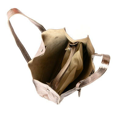 The bronze Havana Leather Tote Bag perfect for days when you have more to carry