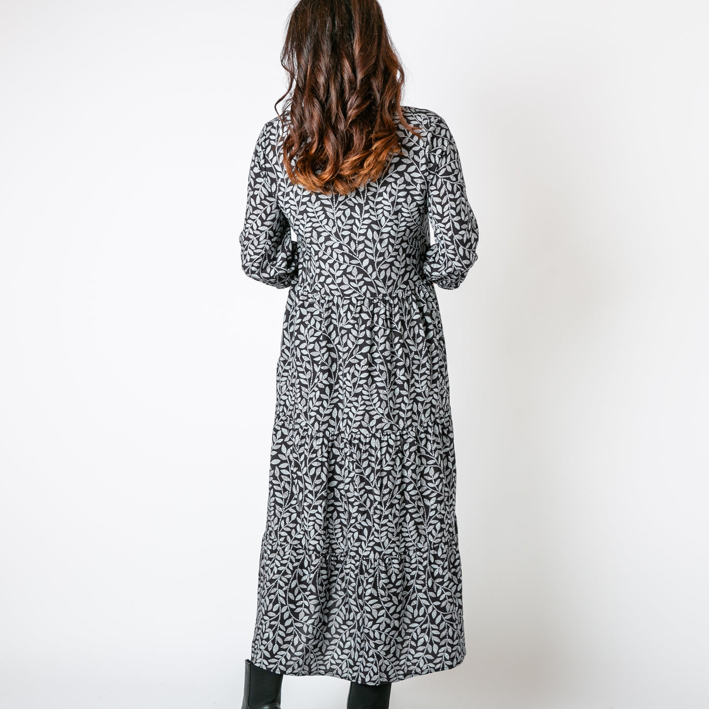 Hazel Patterned 3/4 Sleeve Dress