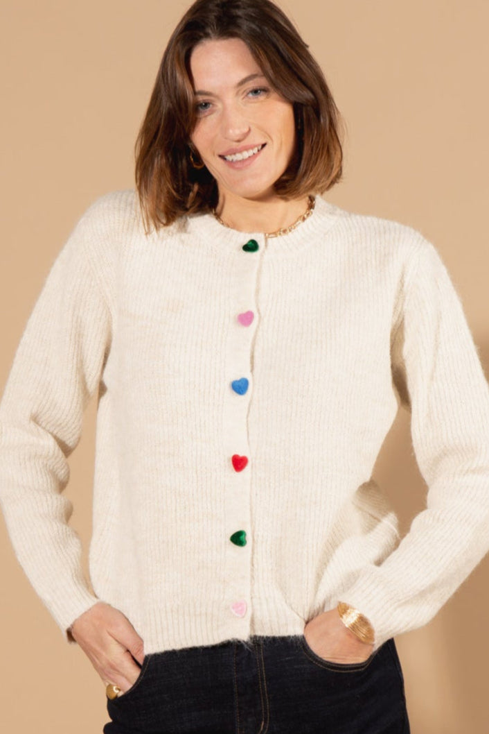 Heart Button Cardigan