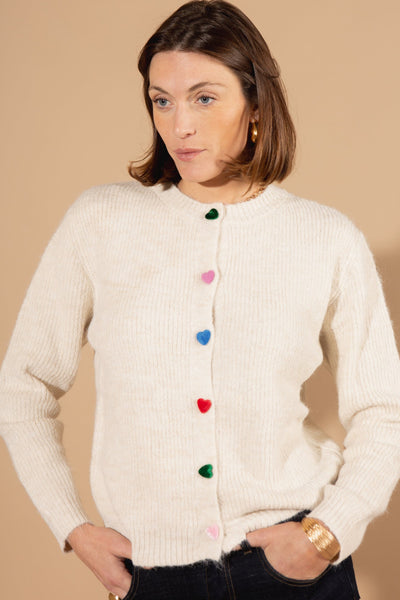 Heart Button Cardigan