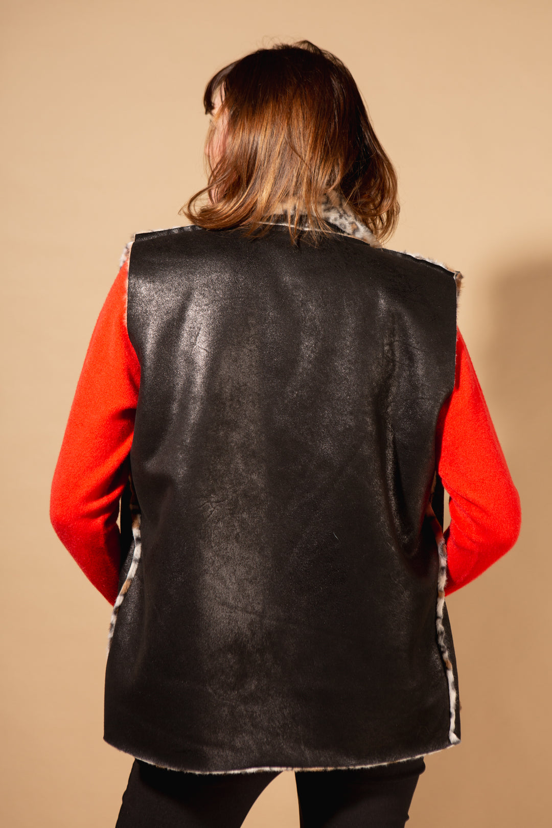 Faux Fur Leopard Print Gilet
