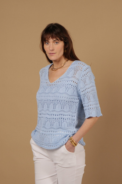 Crochet V Neck Top