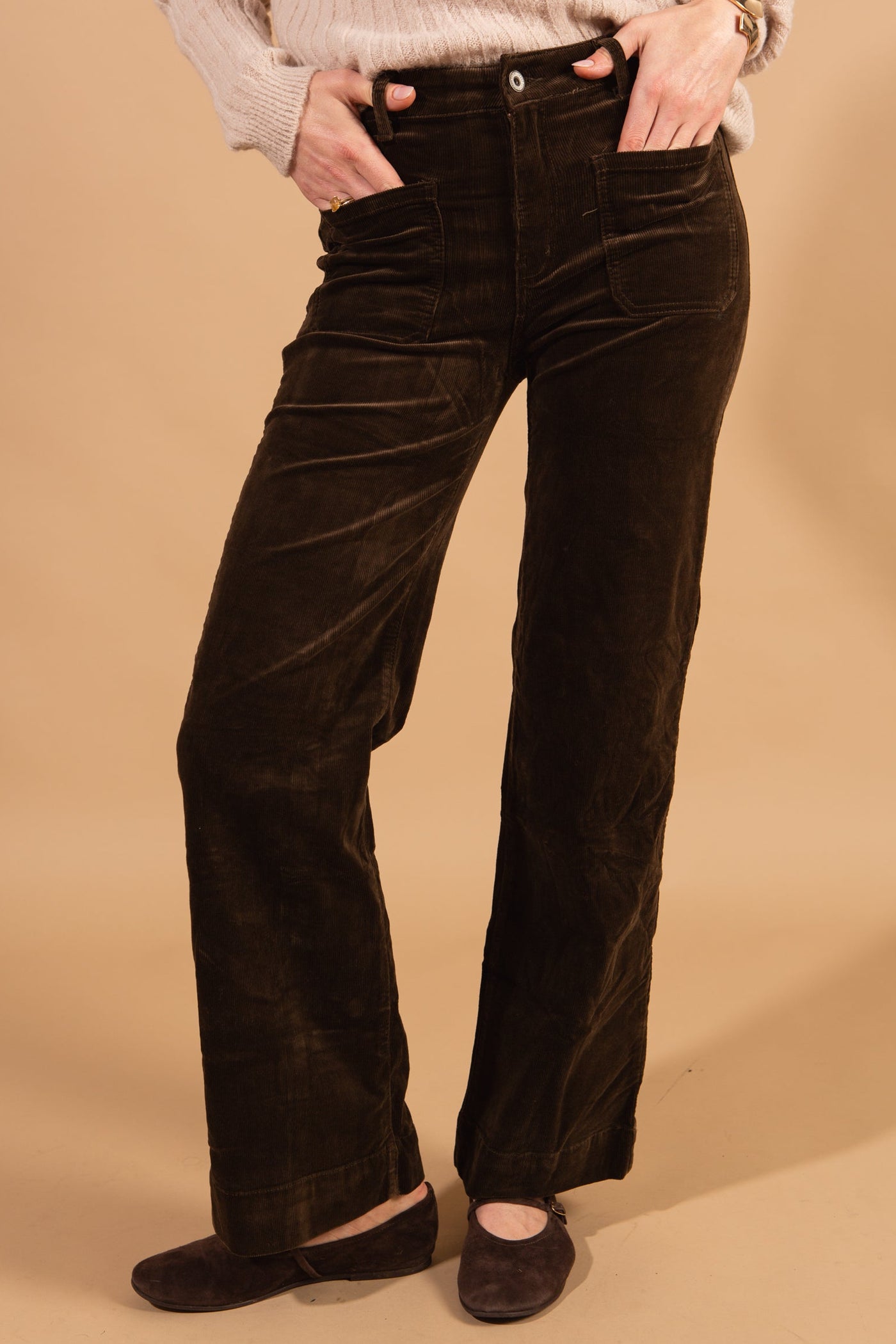 Corduroy Wide Leg Trousers