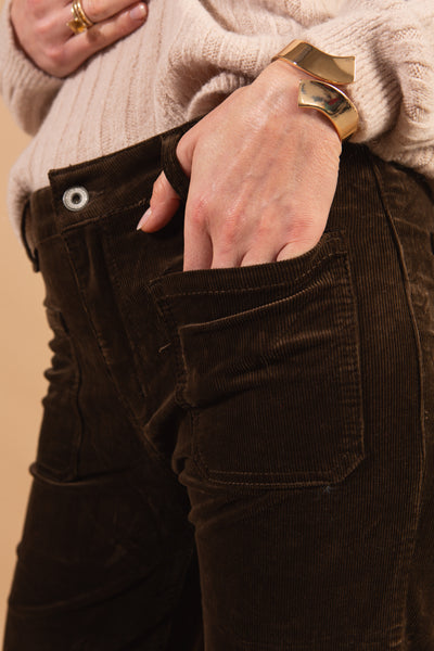 Corduroy Wide Leg Trousers