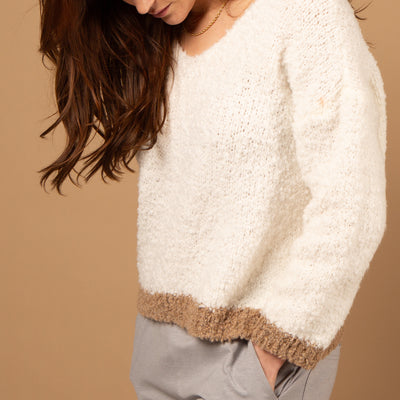 Contrast Boucle Jumper