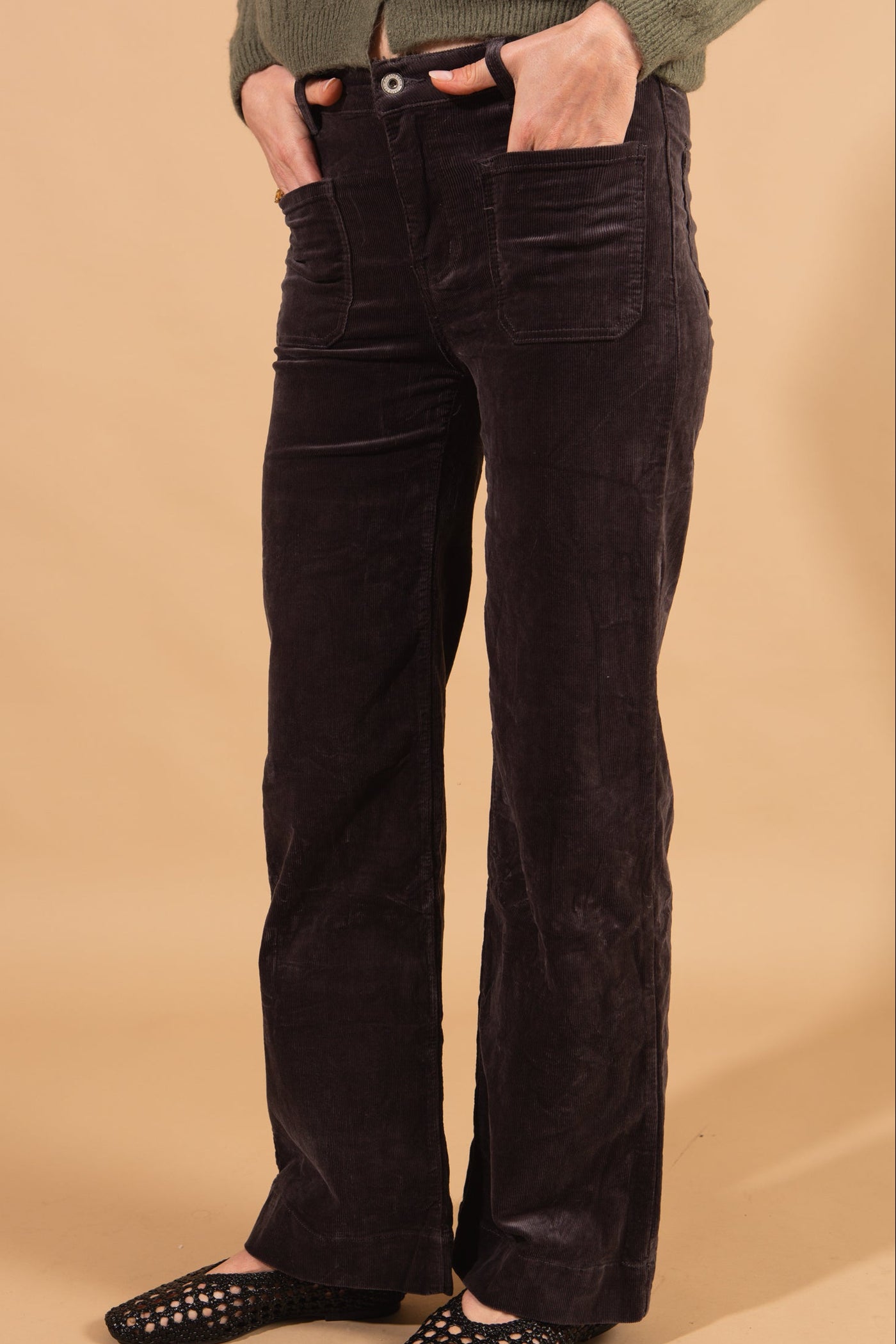 Corduroy Wide Leg Trousers