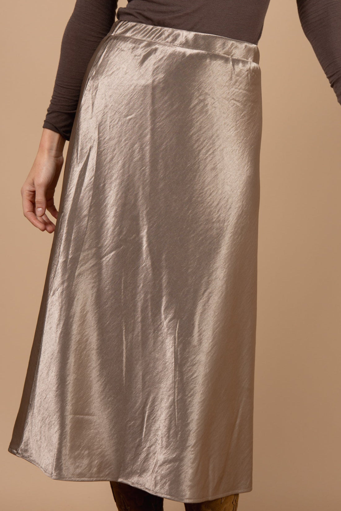A-Line Satin Skirt