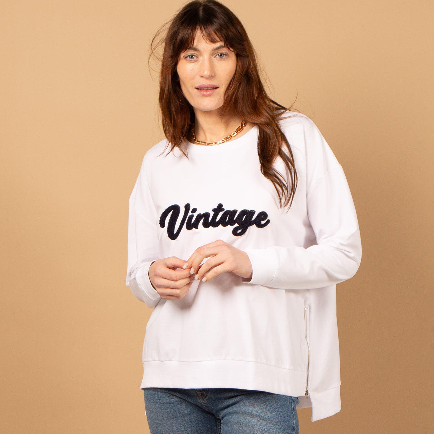 Vintage Slogan Sweatshirt