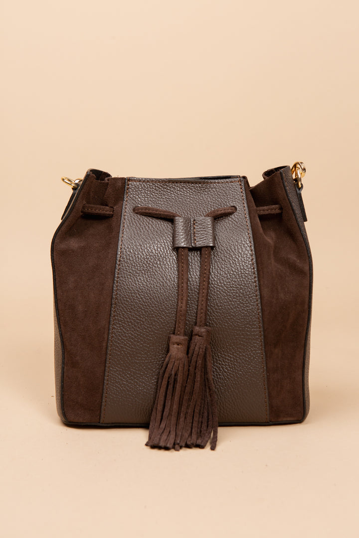Henley Leather &amp; Suede Handbag