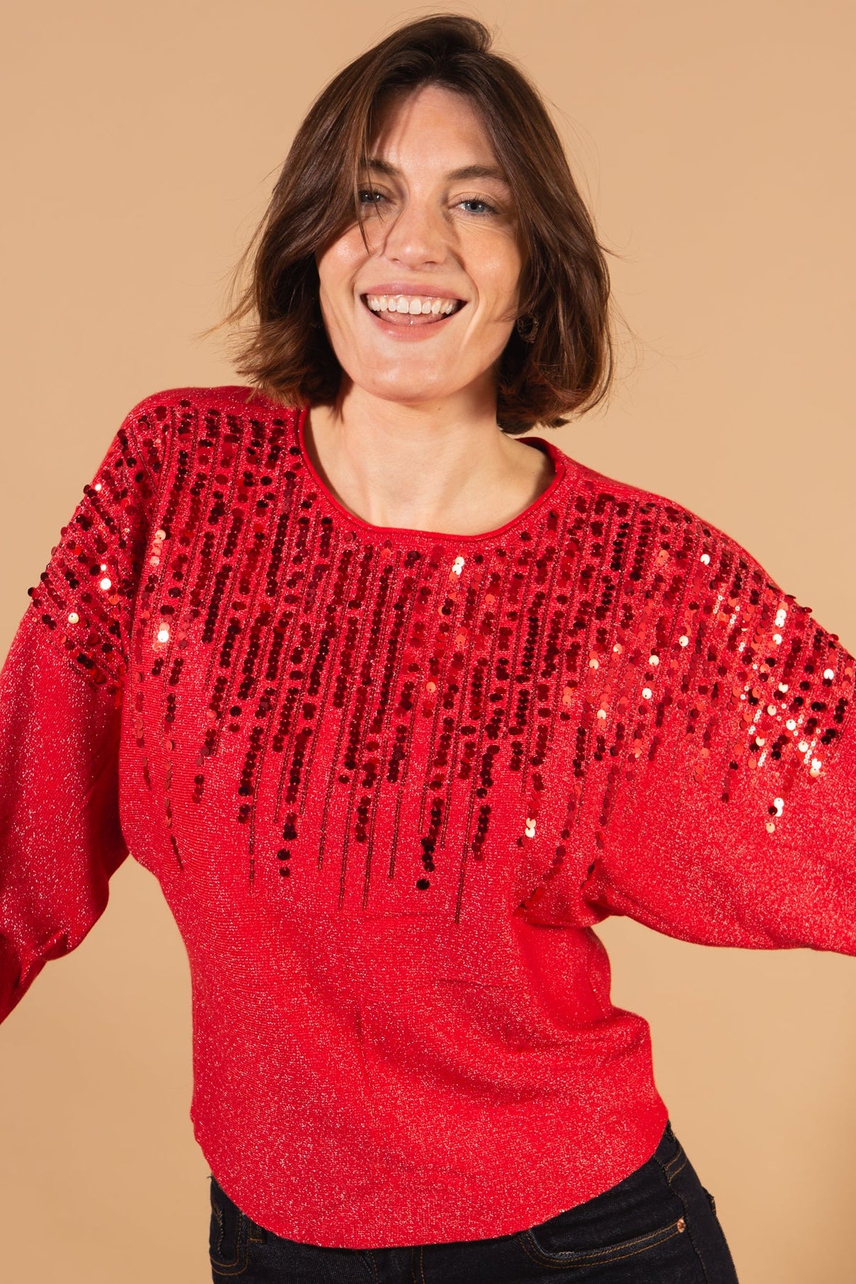 Sequin Front Jumper