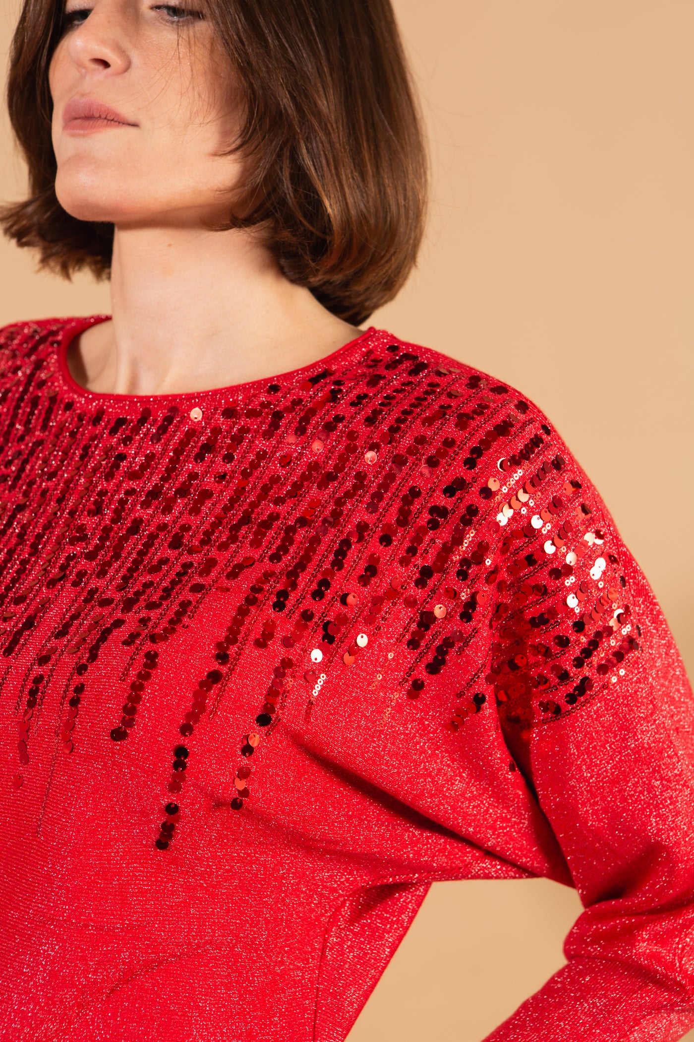 Sequin Front Jumper
