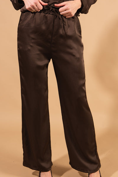 Drawstring Satin Trousers