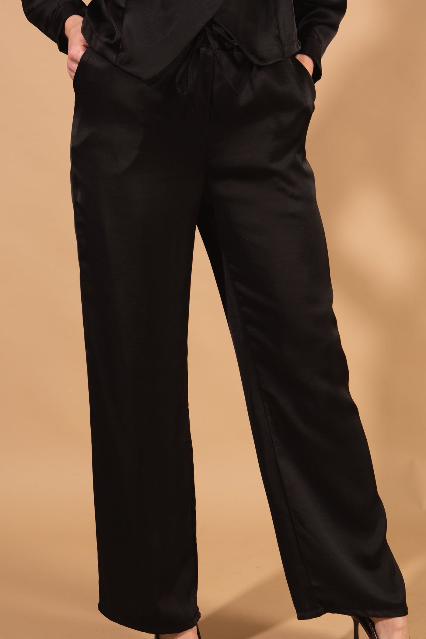 Drawstring Satin Trousers
