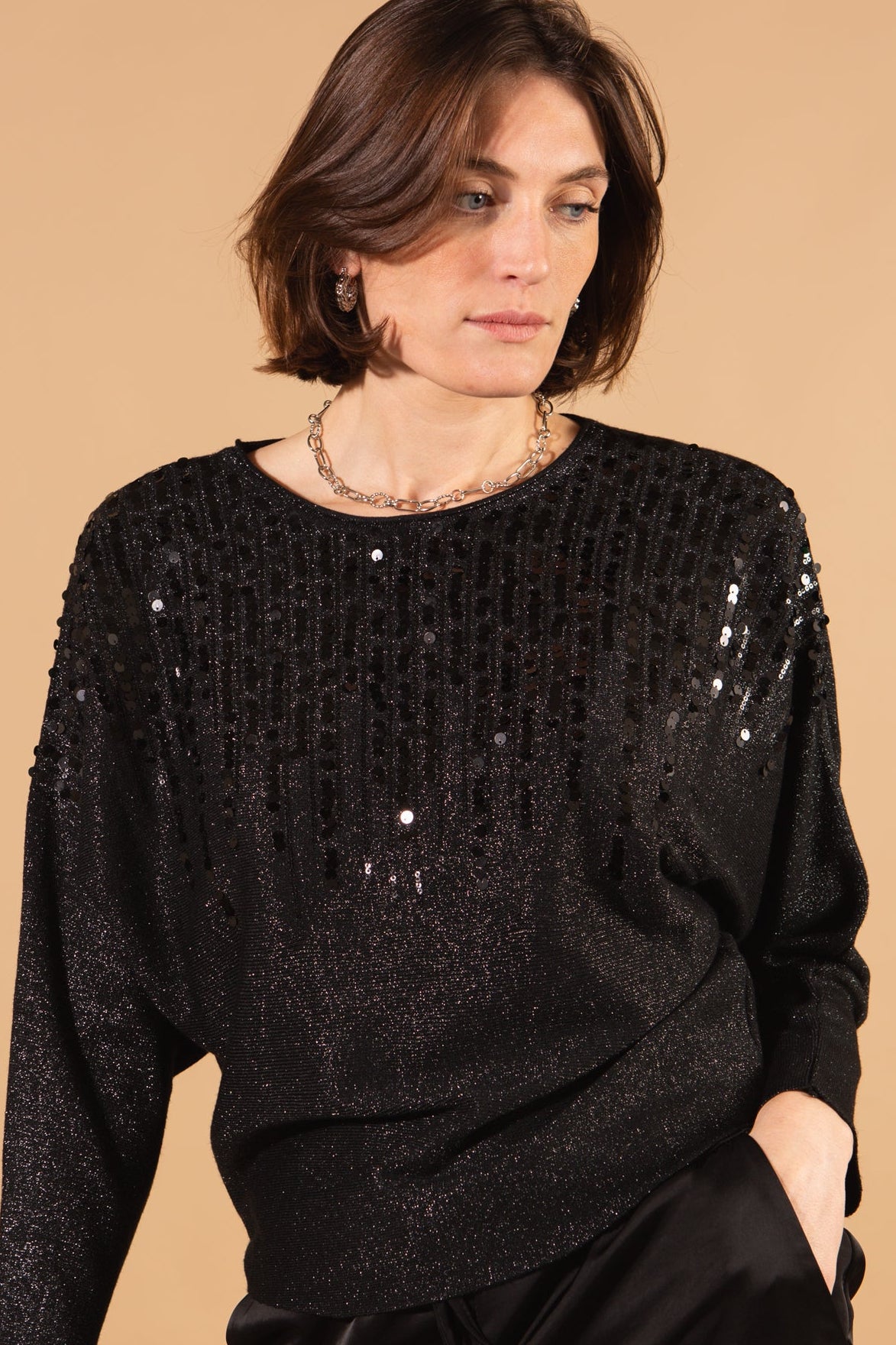 Sequin Front Jumper
