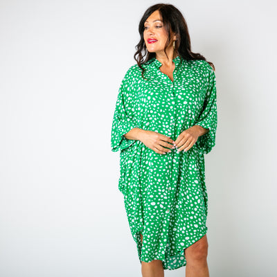 Irregular Spot Print Dress