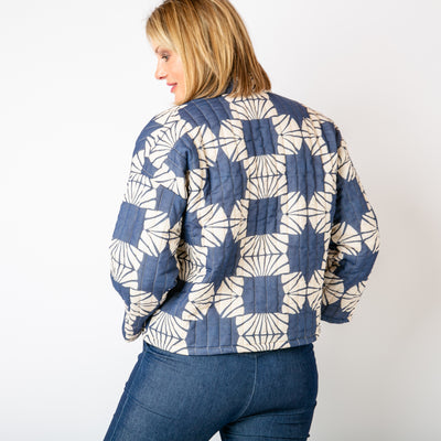 Kimono Pattern Quilted Jacket