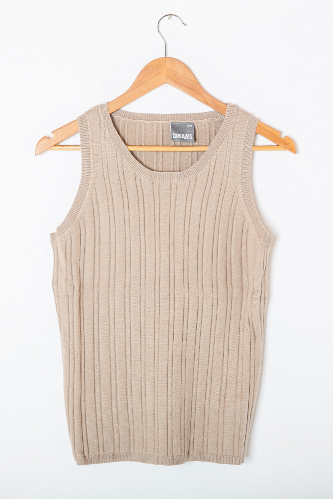 Knitted Ribbed Vest Top