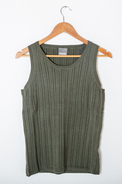 Knitted Ribbed Vest Top