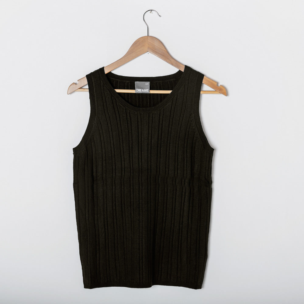 Knitted Ribbed Vest Top