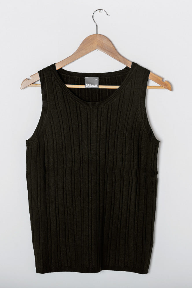 Knitted Ribbed Vest Top