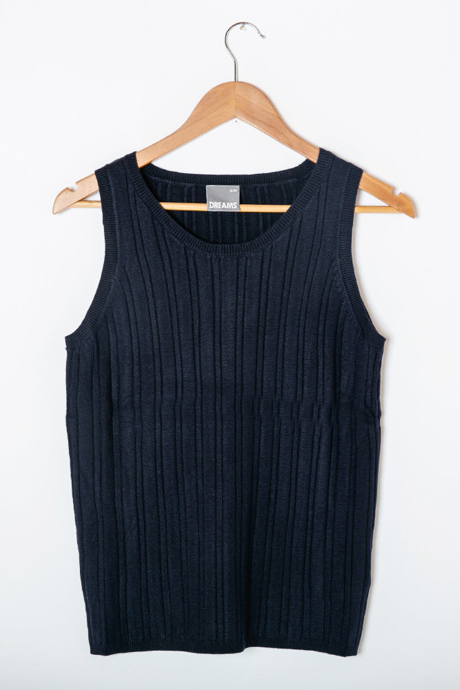 Knitted Ribbed Vest Top