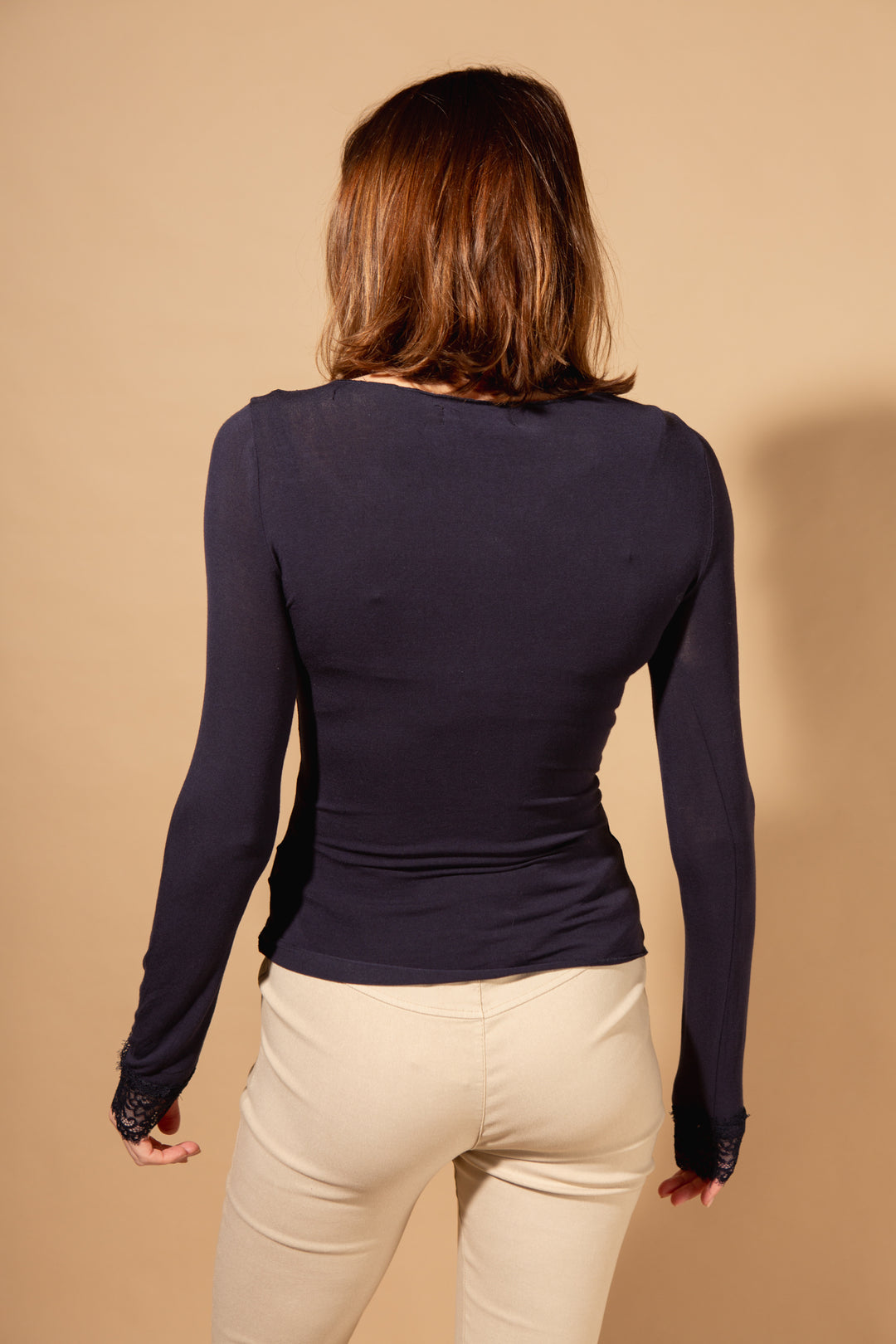 Lace Detail Long Sleeve Top