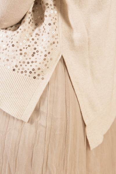 Layered Sequin Jumper Dress