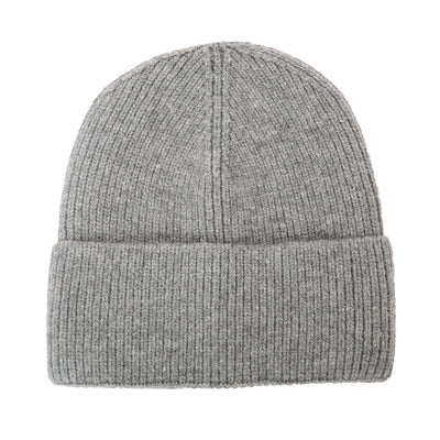 The Layla Beanie in charcoal grey made from a ribbed stretchy blend of wool and viscose. The perfect present gift for someone special 