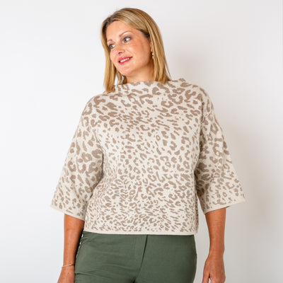 Leopard Boxy Jumper