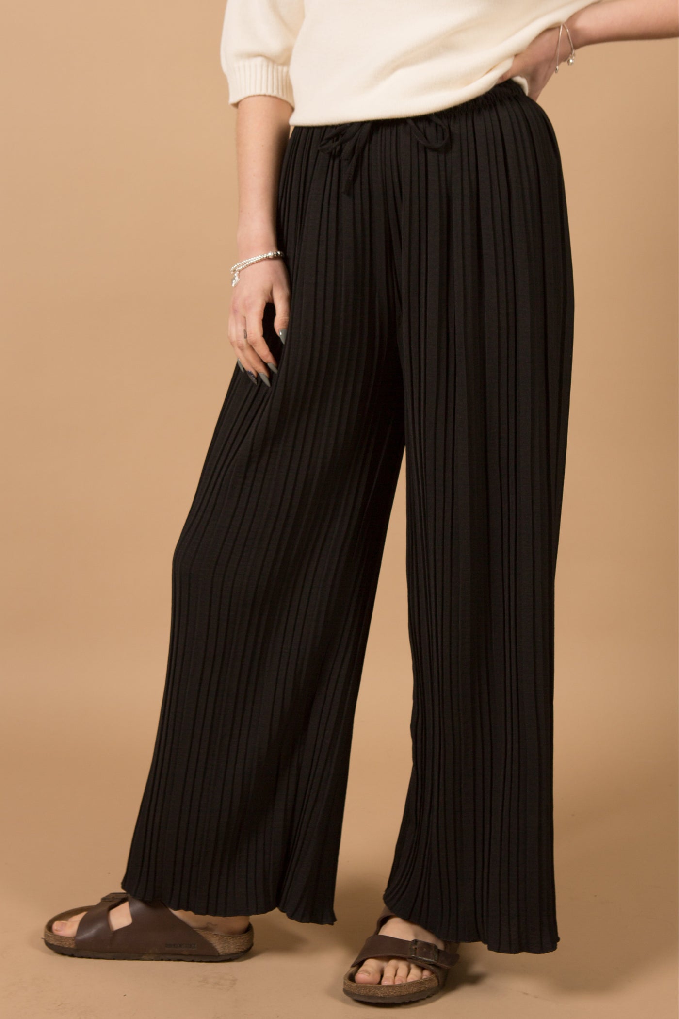 Pleated Palazzo Pants