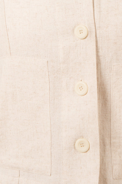 Linen Blend Fitted Shirt