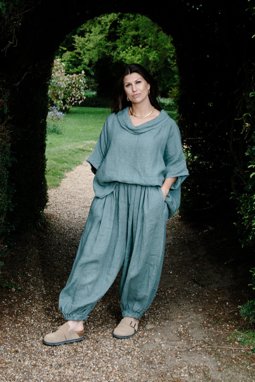 Linen Cuff Trousers