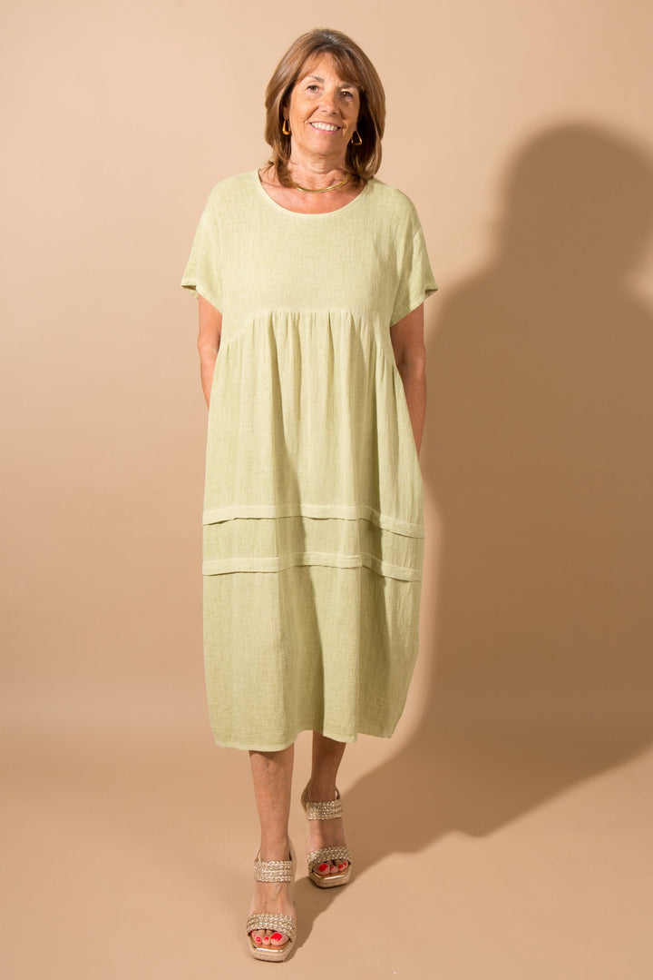 Linen Blend Tea Dress